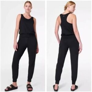 Sweaty Betty Jumpsuit Womens X-Large Black Gary Jogger Tank Pockets Athleisure